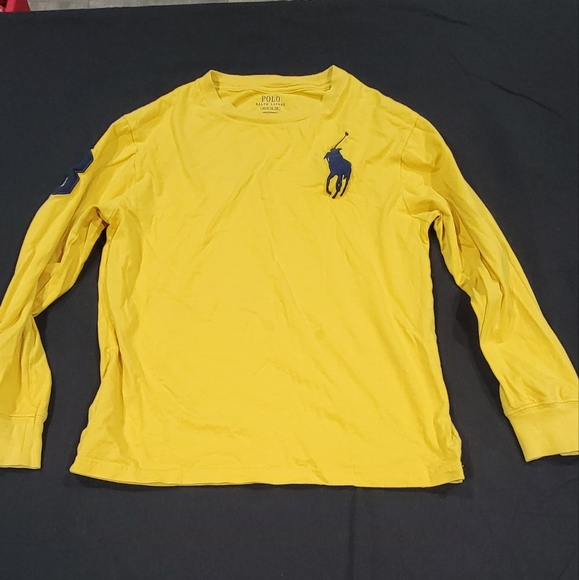 Yellow Long Sleeve Ralph Lauren Tee - Picture 1 of 2